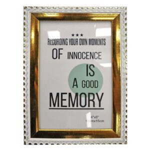 Κορνίζα Πλαστική Χρυσή με Λευκό 10x15cm Homie 322054