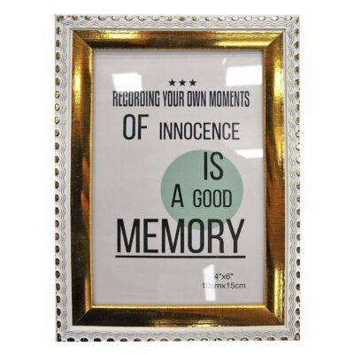 Κορνίζα Πλαστική Χρυσή με Λευκό 10x15cm Homie 322054