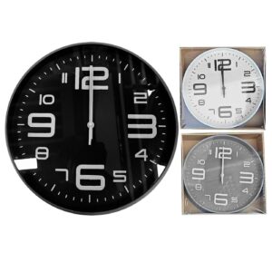 Ρολόι Τοίχου με 3d Αριθμούς Μισοί Μεγάλοι Μισοί Μικροί ø30cm Homie 322094