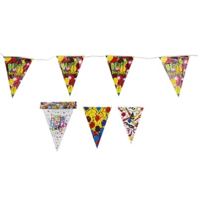 Σημαιάκια Πάρτυ-Γενεθλίων σετ=10 Σημαίες 30x20cm X2,3m Homie 3731