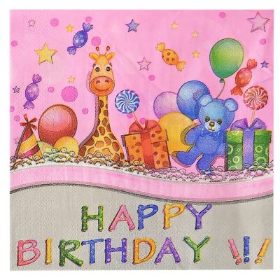 Χαρτοπετσέτες Πάρτυ πακ=20τεμ 33x33cm Homie 3763