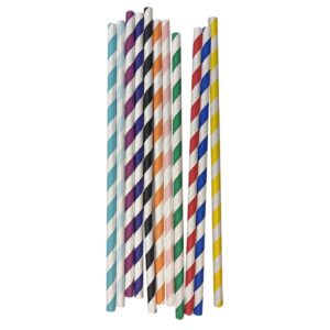 Καλαμάκια Χάρτινα Ριγέ 10τεμ 20cm Homie 3765