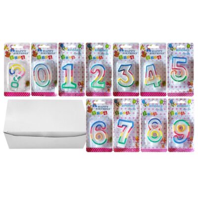 Κεράκι Γενεθλίων Αριθμός Καρ=14x7cm (Κερί= 6,5cm) Homie 3773