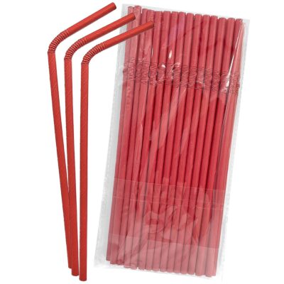 Καλαμάκια Χάρτινα Χρωματιστά Σπαστά 40τεμ 24cm Homie 3781