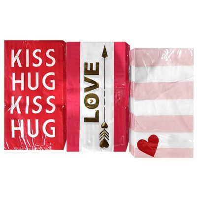 Χαρτοπετσέτες Βαλεντίνου πακ=32τεμ 40x33cm Homie 3783