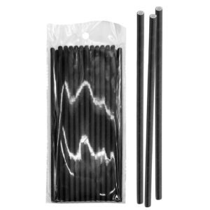 Καλαμάκια Χάρτινα Μαύρα πακ=25 τεμ 20x0,6cm Homie 3793