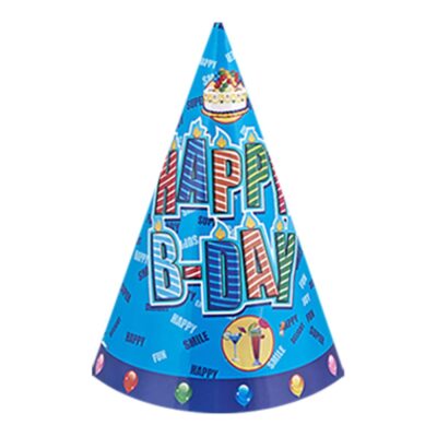 Χάρτινο Καπέλο για Πάρτυ σετ=6τεμ 20cm Homie 3728