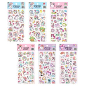 18-1960.jpg Αυτοκόλλητα Puffy Μονόκερος 22x10cm JustNote 381980