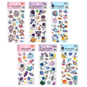 18-1962.jpg Αυτοκόλλητα Puffy Αστρονάυτες 22x10cm JustNote 381982