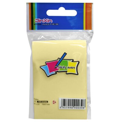 Χαρτάκια Αυτοκόλλητα Κίτρινα πακ=100φ 7,6x5cm JustNote 38454