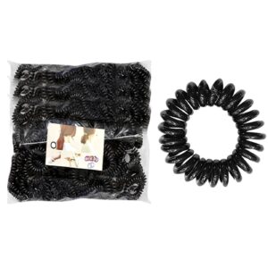 Λαστιχάκι Μαλλιών Σπιράλ Μαύρο ø4,5cm 4teen4ty 401065