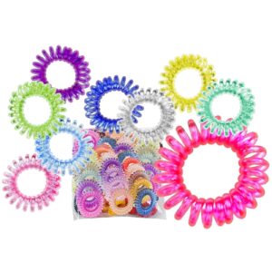 Λαστιχάκι Μαλλιών Σπιράλ Ιριδίζον Χρωματιστό ø5,5cm 4teen4ty 401377