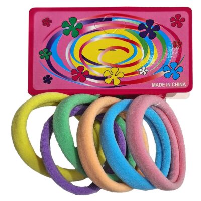 Λαστιχάκια Μαλλιών παλ Χρώματα Σετ=6τεμ. ø5cm 4teen4ty 401408