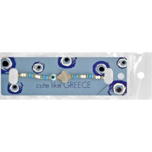 Βραχιόλι με Ματάκι & Λευκό Σταυρό  4teen4ty 401418