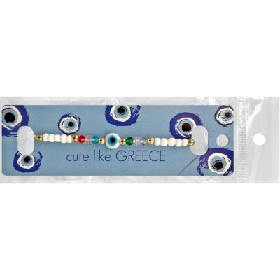 Βραχιόλι Λευκό με Ματάκι  4teen4ty 401426