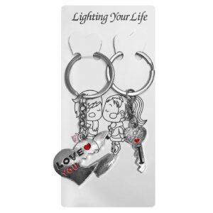 Μπρελόκ Καρδιά & Κλειδί σετ=2 τεμ ~9cm Homie 423064