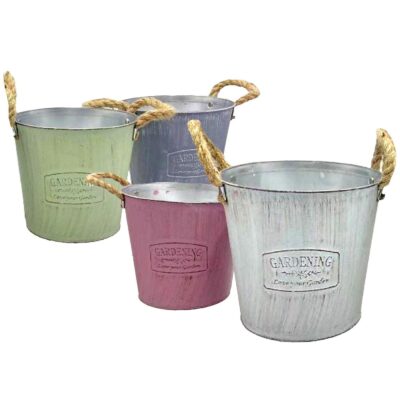 Γλαστράκι-Κασπώ Μεταλλικό Gardening ø16x14cm Homie 423089