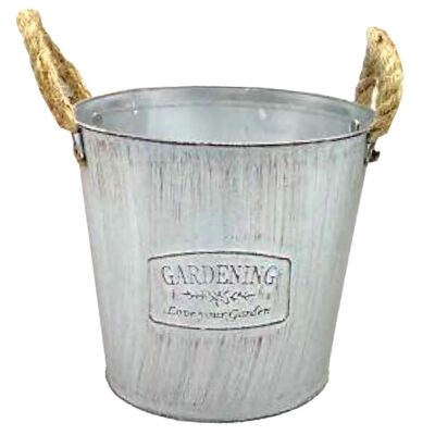 Γλαστράκι-Κασπώ Μεταλλικό Gardening ø16x14cm Homie 423089