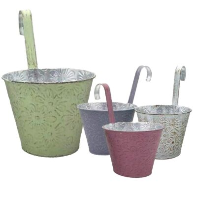 Γλαστράκι-Κασπώ Κρεμαστό Σχέδιο Λουλούδια ø16x14cm Homie 423093