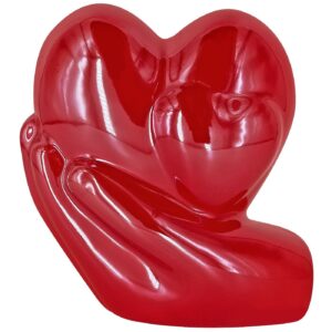 22-3076.jpg Καρδιές με Χέρι Διακοσμητικό Πορσελάνης 10x10cm Homie 423096