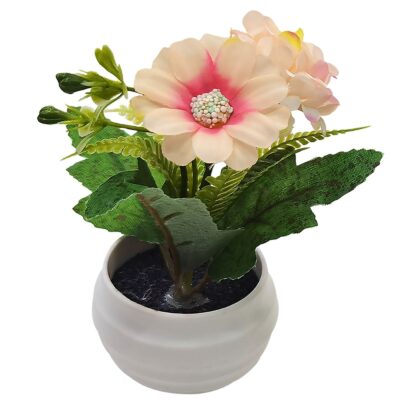 Γλαστράκι Στρογγυλεμένο με Λουλούδια 14x6cm Homie 423105