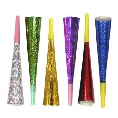 Κόρνες Μεταλιζέ σετ=6τεμ 19cm Carnavalista 231357