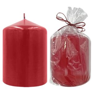 37-471.jpg Κερί Κολώνα Κόκκινο Μεταλιζέ 7x7,5cm 7,5x7cm Homie 57491