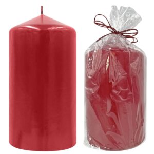 37-473.jpg Κερί Κολώνα Κόκκινο Μεταλιζέ 7x10cm 10x7cm Homie 57493