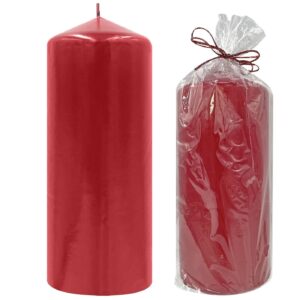 37-475.jpg Κερί Κολώνα Κόκκινο Μεταλιζέ 7x15cm 15x7cm Homie 57495