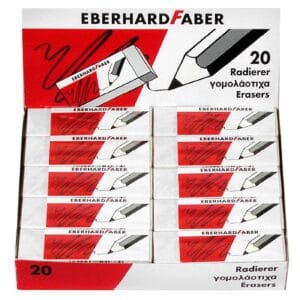 50-1557.jpg Γόμα Faber Λευκή πακ=20τεμ Faber 5280-Β