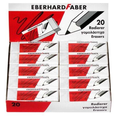 Γόμα Faber Λευκή πακ=20τεμ  Faber 5280-Β