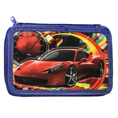 Κασετίνα Αμάξι 2 Φερμουάρ Γεμάτη 19x13x4cm JustNote 701878