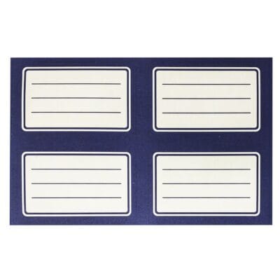 Ετικέτες Μπλε πακ=20τεμ Ετικέτα=9.5x5.5cm, φύλλο=20x12cm JustNote 701989