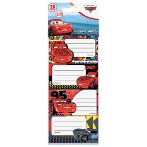 Ετικέτες Cars σετ=5 Φύλλα 20 Ετικέτες  Disney