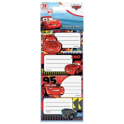 Ετικέτες Cars σετ=5 Φύλλα 20 Ετικέτες  Disney