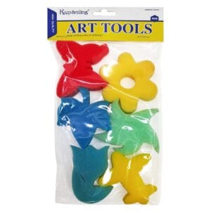 Σφουγγάρια Ζωγραφικής για Στάμπες σετ=6 τεμ ~7cm JustNote 703205