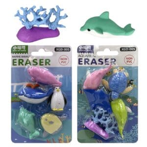 50-3370.jpg Γόμες 3d Θαλάσσια Ζωάκια 5τεμ ~4,5cm JustNote 703390