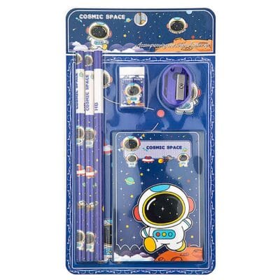 Σχολικό σετ=6τεμ Μόνο Μπλε Αστροναύτης 23χ12cm JustNote 703448