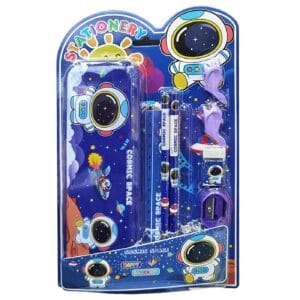 Σχολικό σετ=8τεμ Αστροναύτης  με Μεταλλική Κασετίνα 27χ17cm JustNote 703449