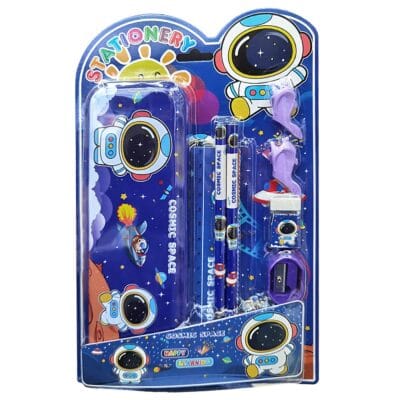 Σχολικό σετ=8τεμ Αστροναύτης  με Μεταλλική Κασετίνα 27χ17cm JustNote 703449