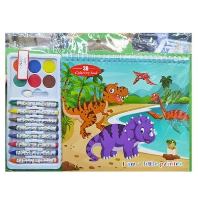 Σχολικό σετ=15τεμ Ζωγραφικής, Μπλοκ 12σελ,6 Τέμπερες &ι 8 Κηρομπογιές 31x24cm JustNote 703455