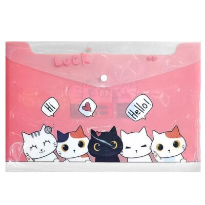 Φάκελος Κουμπί Α4 Γάτες 35x25cm JustNote 703460