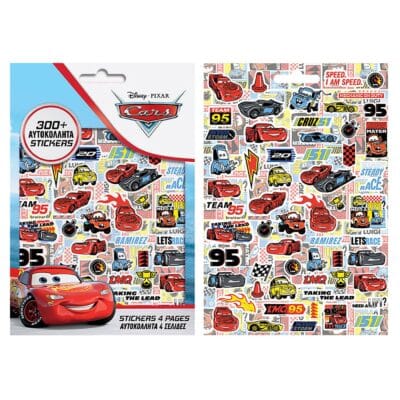 Μπλοκ με 300 Αυτοκόλλητα Cars 21,5x14,5cm Disney