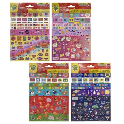 Αυτοκόλλητα σετ 300τεμ Διάφορα Σχέδια μίξ 30x19cm JustNote 26744