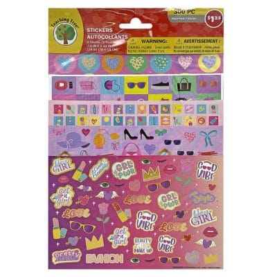 Αυτοκόλλητα σετ 300τεμ Διάφορα Σχέδια μίξ 30x19cm JustNote 26744