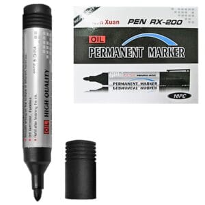 Μαρκαδόρος Ανεξίτηλος Μαύρος 12,5x1,8cm JustNote 80528