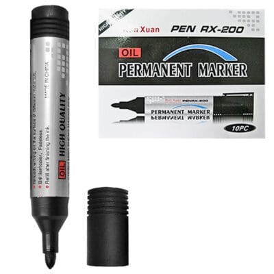 Μαρκαδόρος Ανεξίτηλος Μαύρος 12,5x1,8cm JustNote 80528