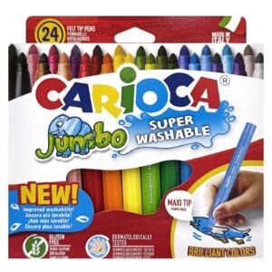 Μαρκαδόροι Carioca Jumbo 6mm σετ=24 Χρώματα  Carioca 40570