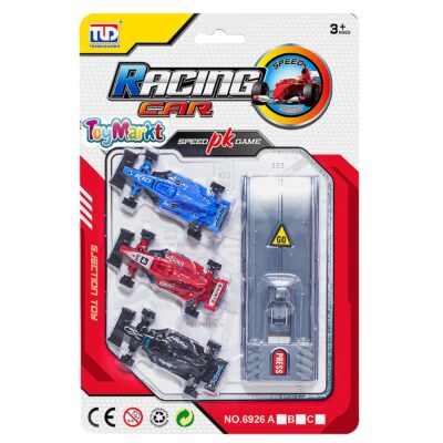 Σετ 3 Φόρμουλες Free Wheels με Εκτοξευτήρα 17x25x2cm ToyMarkt 88765
