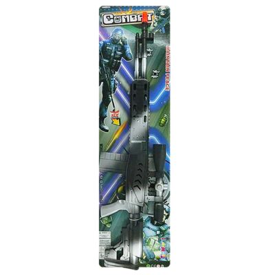 Οπλοπολυβόλο Μεγάλο με Σκόπευτρο Μαύρο 21x77x4cm ToyMarkt 88806